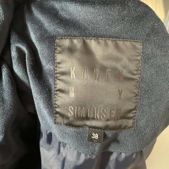 Karen by Simonsen Enzo Velvet Puffer Jacket Size 38 (8) Denmark - Picture 9 of 9